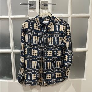 Corridor Navy and Cream Patterned jacket